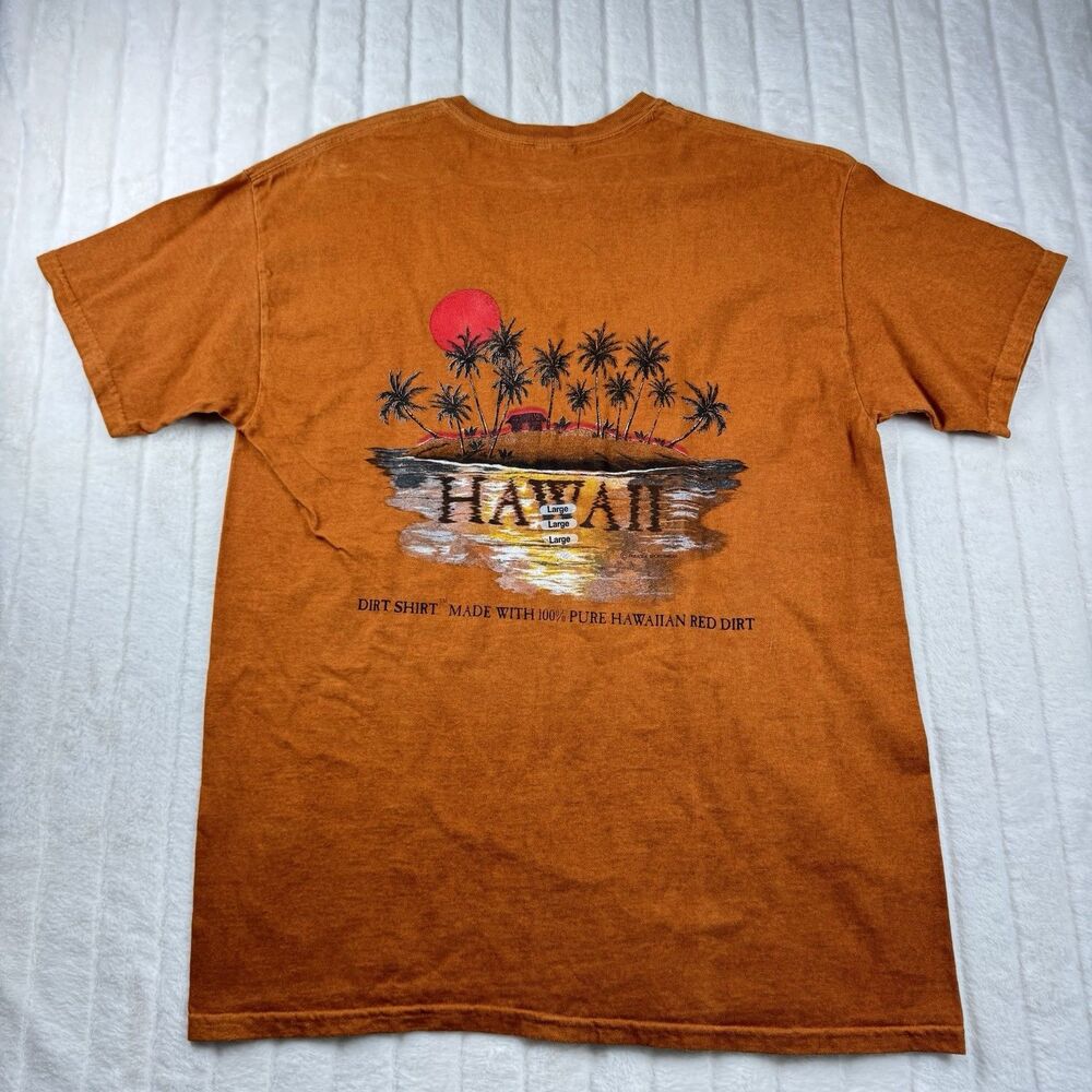 Original Red Dirt Maui HI KAUAI MAUI HAWAII T SHIRT Men's L Brown Crew SS NWT